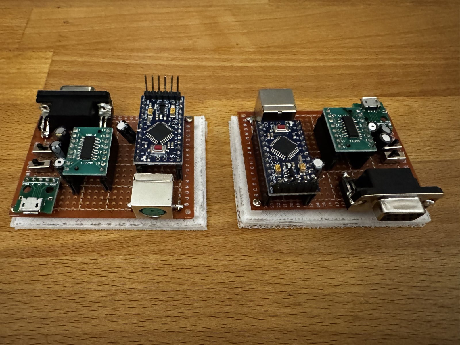 Two self-built PS/2-to-serial mouse adapters Two self-built PS/2-to-serial mouse adapters