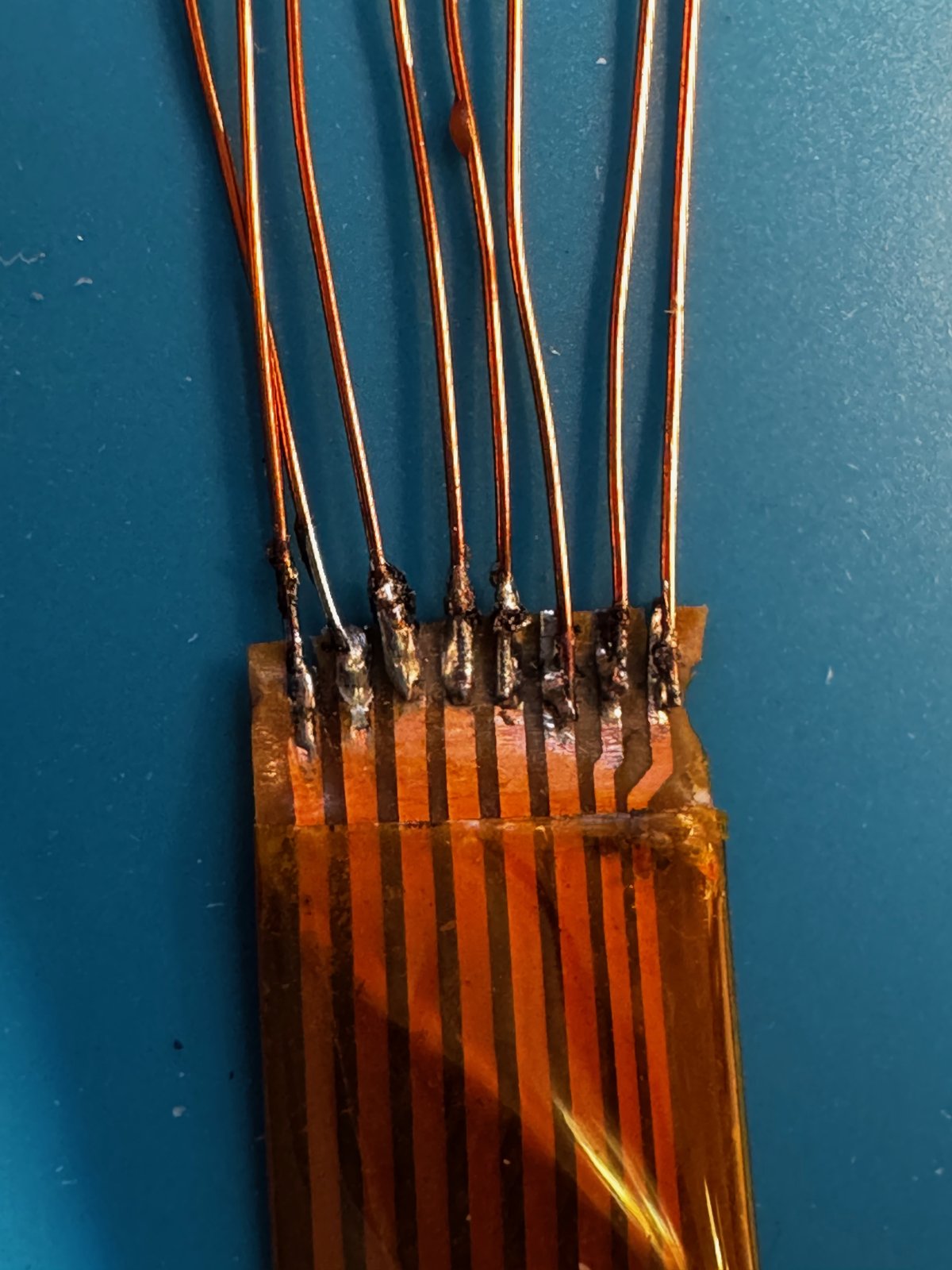 A close look at the solder joints