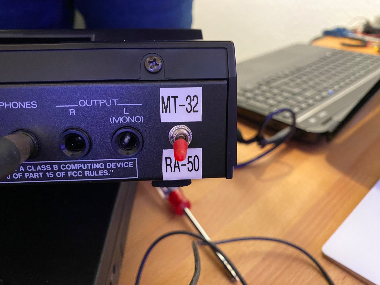 The new switch between MT-32 and RA-50 mode The new switch between MT-32 and RA-50 mode