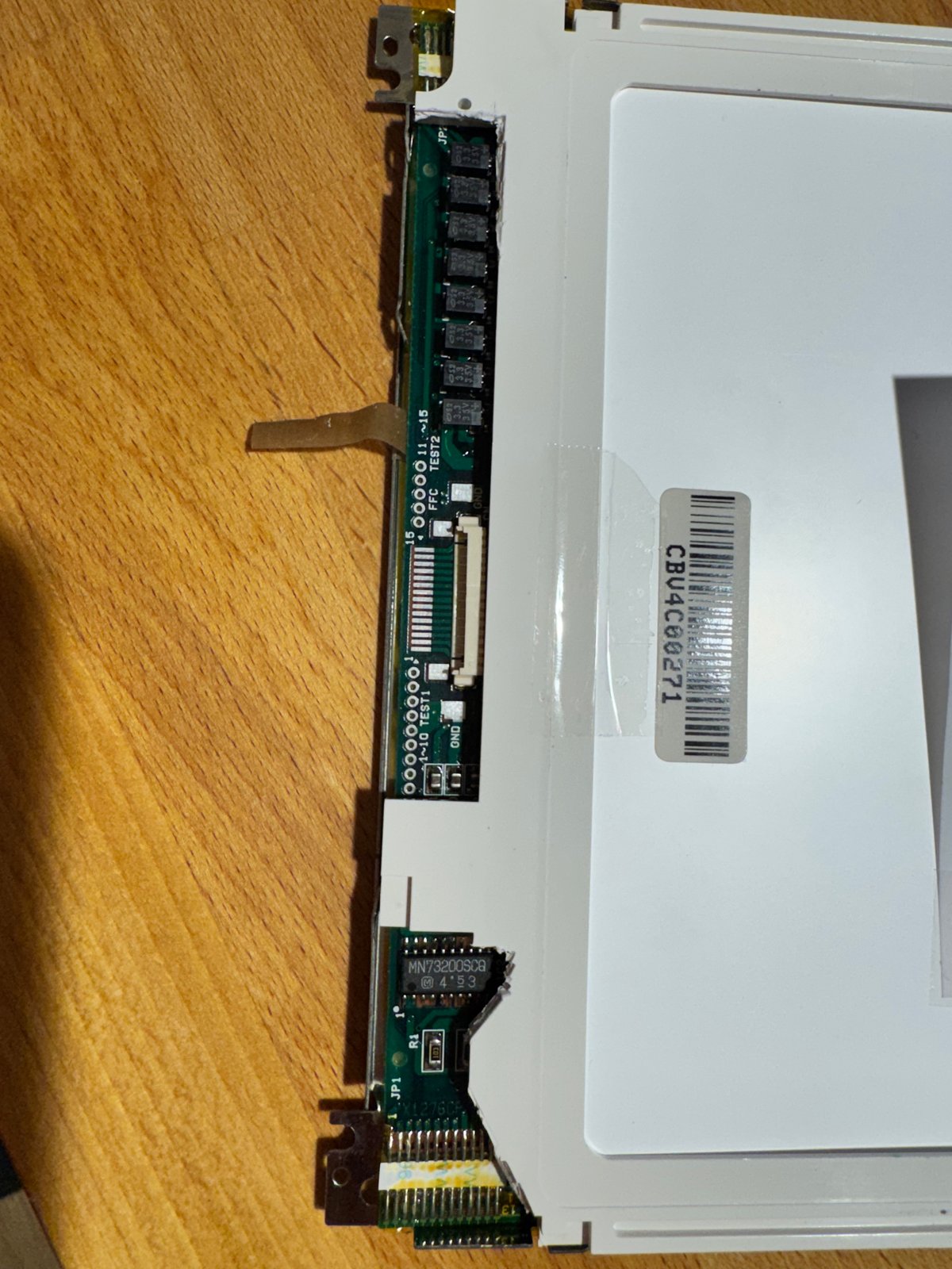 The driver board of the Sharp panel in the Hitachi housing The driver board of the Sharp panel in the Hitachi housing