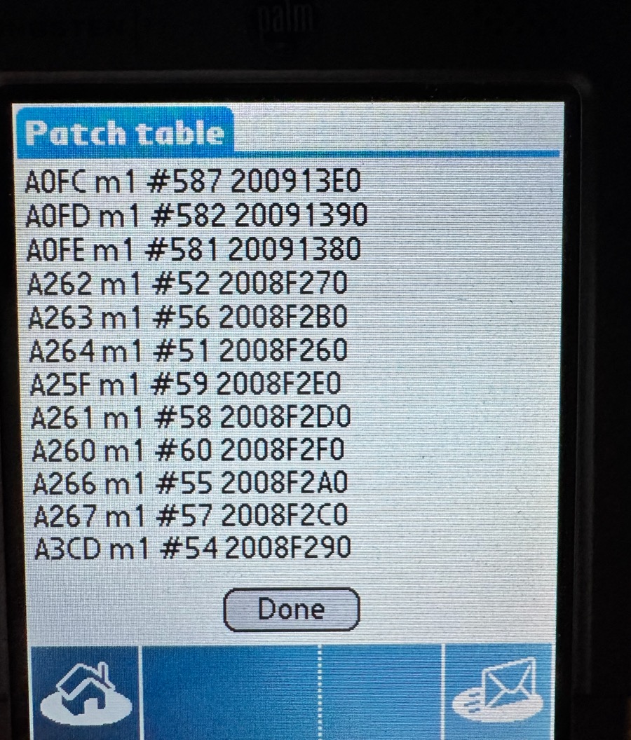 Options → Patch table (first version): trap, module, export number and current address of every function DateFix found on the T3 Options → Patch table (first version): trap, module, export number and current address of every function DateFix found on the T3