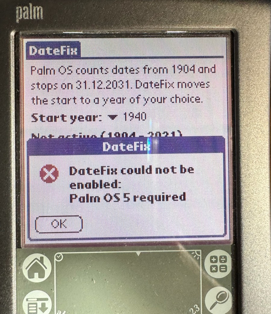 A Palm m515 with the first version that knows only Palm OS 5: A Palm m515 with the first version that knows only Palm OS 5: