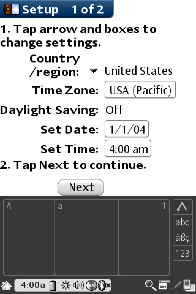 Setup, page 1 Setup, page 1
