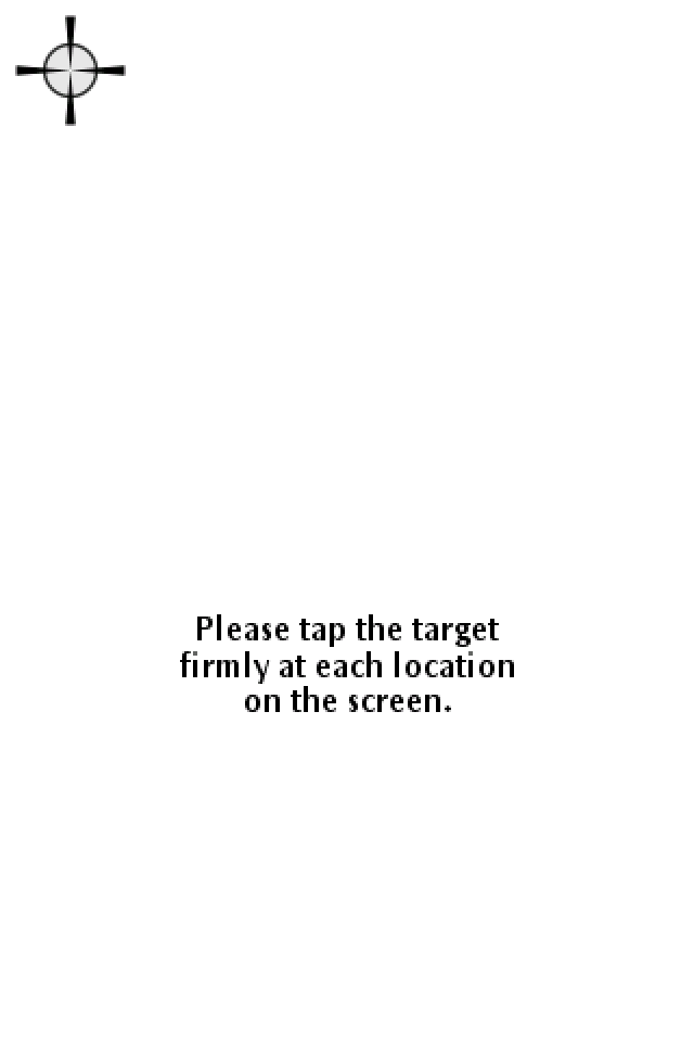 Touchscreen calibration Touchscreen calibration